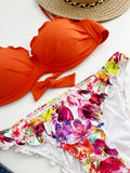MrMiss Push-up bikini maudymosi kostiumėlis ORANGE SUMMER