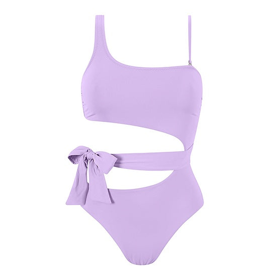 MrMiss Vientisas maudymosi kostiumėlis ASYMMETRIC LILAC