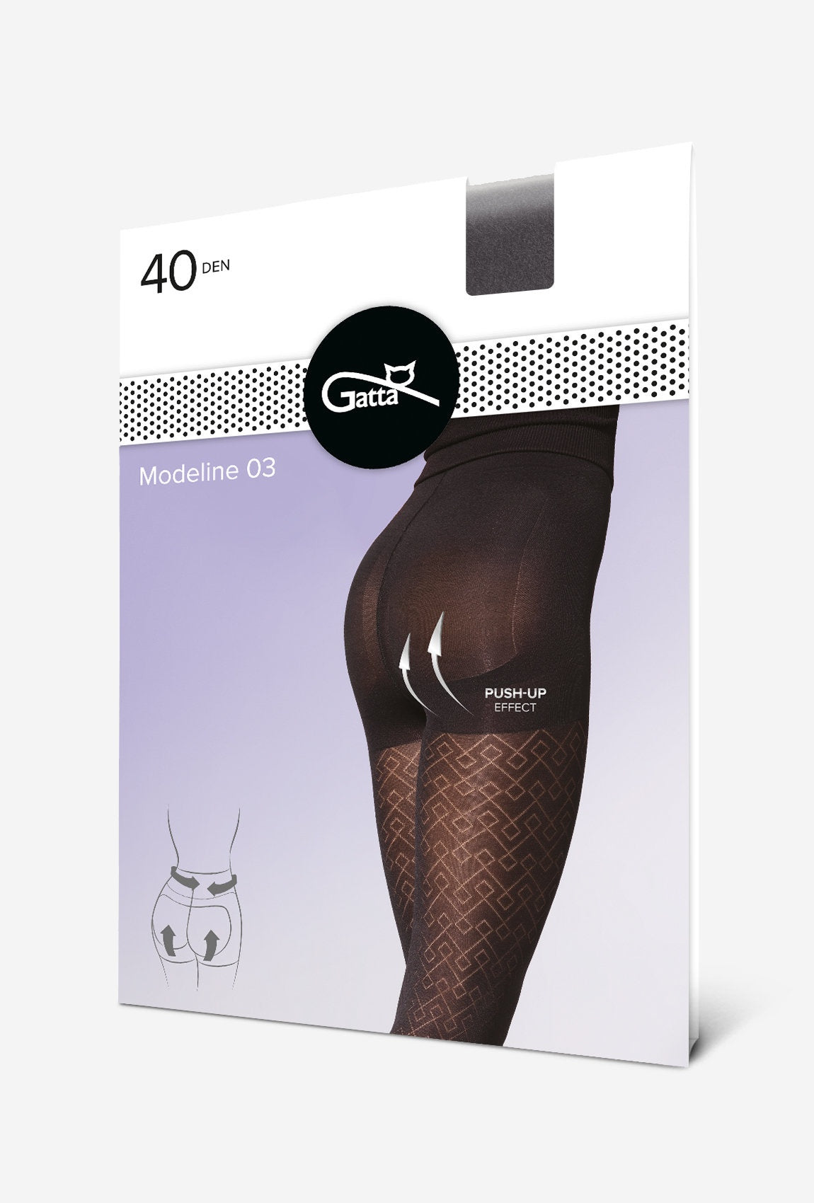 Gatta Koreguojančios pėdkelnės su push-up MODELINE 03, juoda