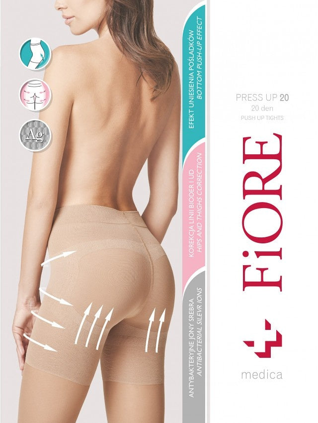 Fiore Korekcinės, užpakaliuką pakeliančios pėdkelnės PRESS UP, 20 denų