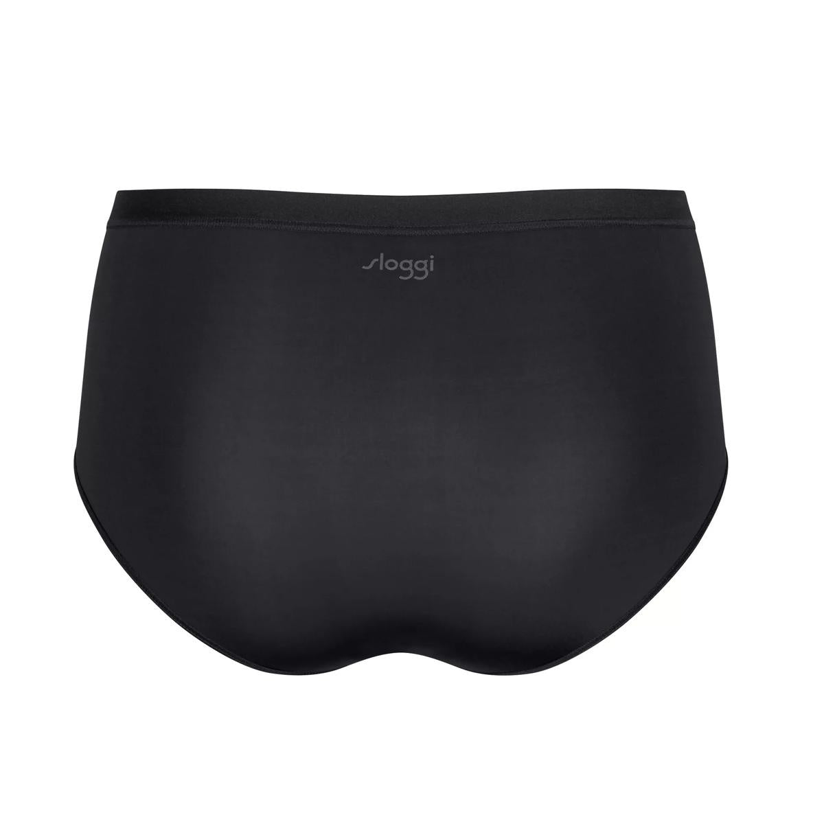 Sloggi Klasikinės kelnaitės aukštu liemeniu WOW COMFORT 2.0 MAXI, juoda