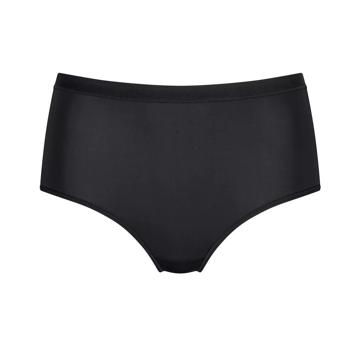 Sloggi Klasikinės kelnaitės aukštu liemeniu WOW COMFORT 2.0 MAXI, juoda