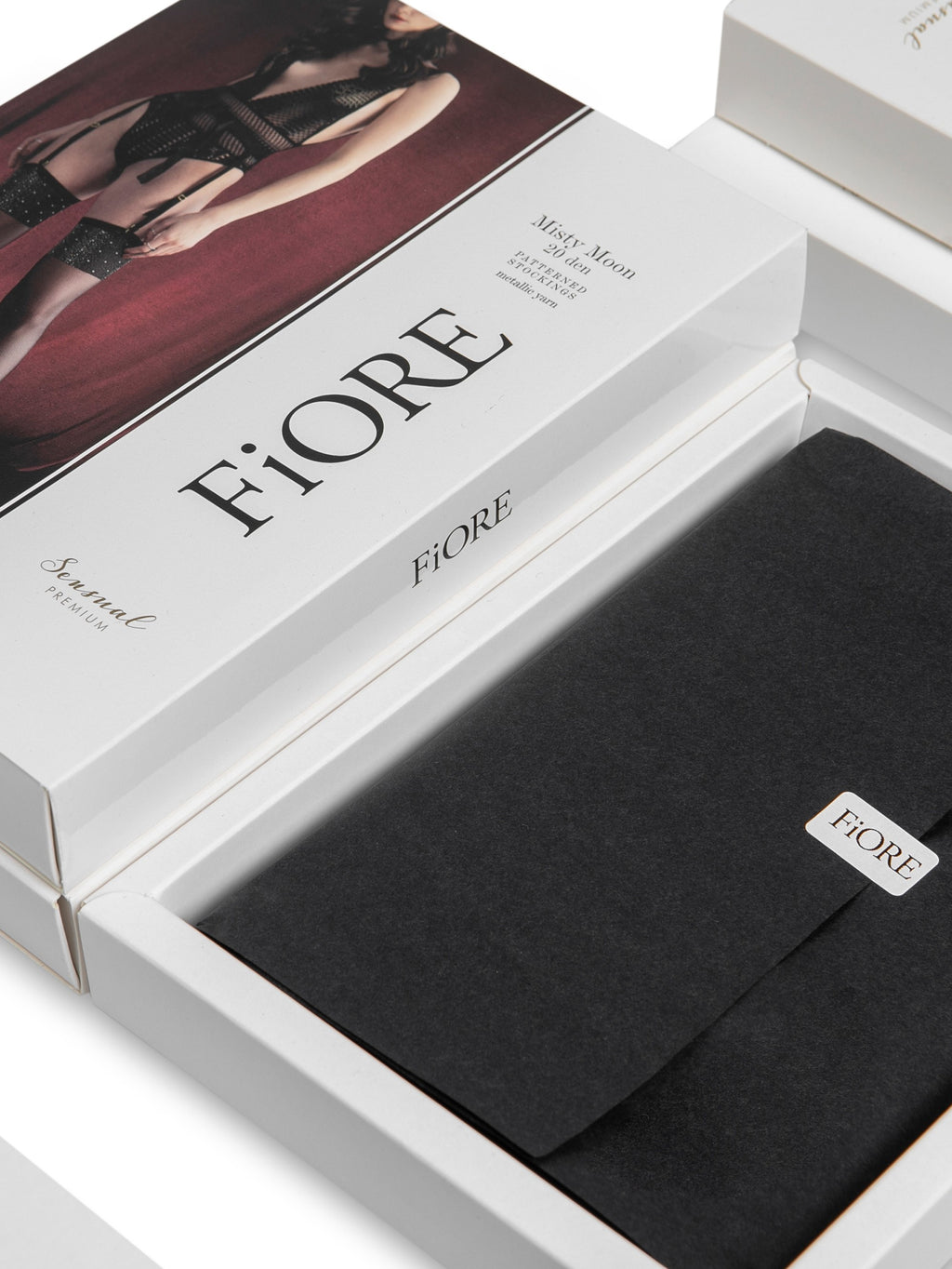 Fiore Prisegamos kojinės MISTY MOON, juoda